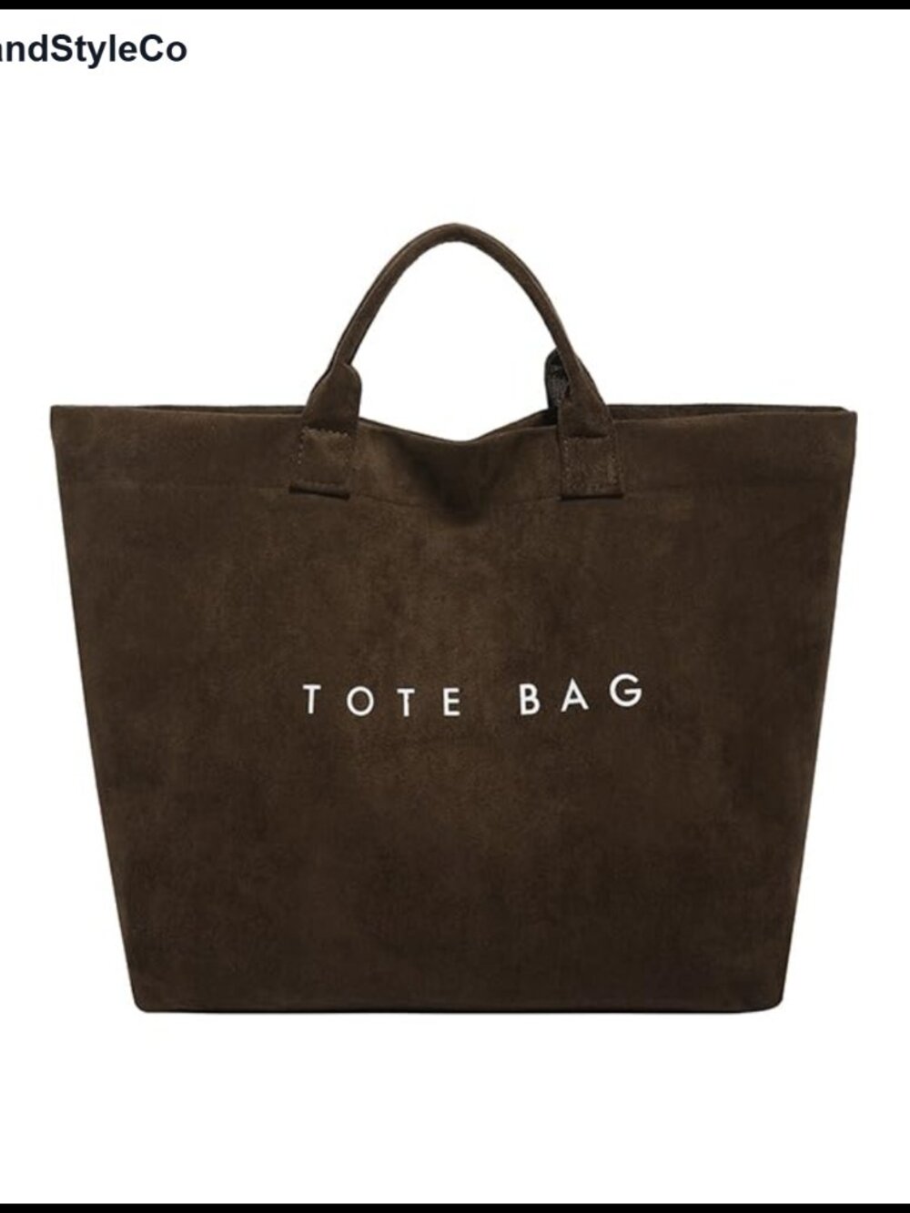Suede Hobo Handbag Letter Print Tote Purse Women's Shoulder Bag